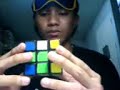 Me solving the Rubik\
