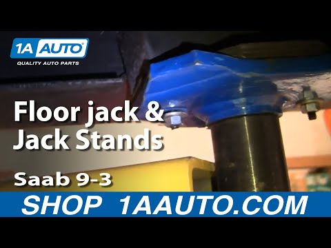 Where to use Floor jack and Jack Stands 2003-11 Saab 9-3 4 Door