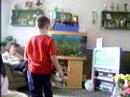 my nephew playing wii tennis sports