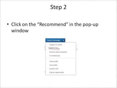 how to write a recommendation on linkedin
