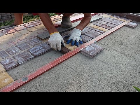 Как правильно уложить тротуарную плитку брусчатку