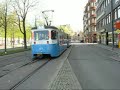 Trams and a bus in Gothenburg