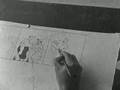 Frank King at Drawing Board