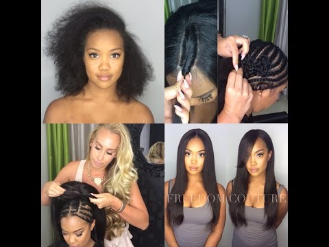 How to: 2 Part Lace wig Sew in with leave out & healthyBraid down