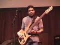 bass player oteil burbridge plays along as he sings the melody.