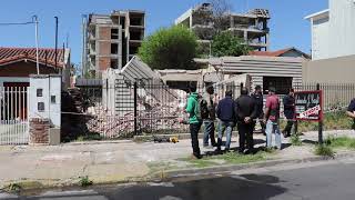 Derrumbe en una obra en la localidad de Ituzaingo