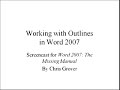 working with outlines in word 2007