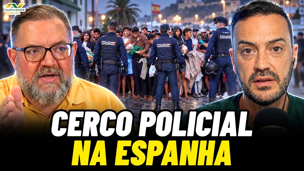 Polícia Espanhola faz operação para retirar migrantes da praia de Ceuta