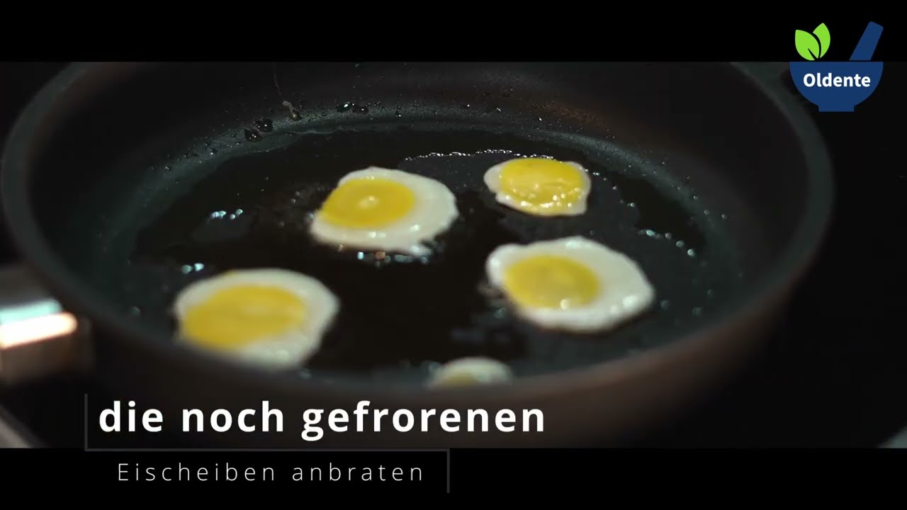 OL-Dente - Das kleinste Spiegelei der Welt: Gefrorenes Ei, geschnitten und gebraten!