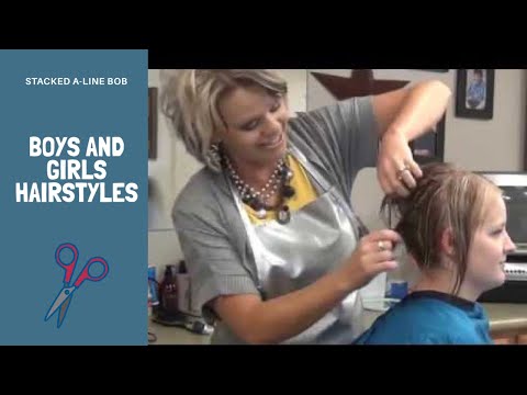 Haircut - RaDona's client has tried to grow her hair out for years, and it just won't grow or thicken up. So to remedy the problem, RaDona cuts it into a cute A-Line s...