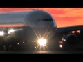 Air France A340 Sunset Departure from Boston Logan 8-29-2011 (ATC)