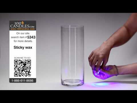 DIY Vase Centerpieces with Blue Submersible LED Lights