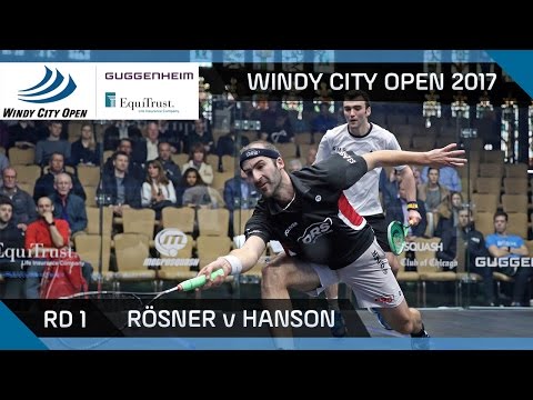 Squash: Rösner v Hanson - Windy City Open 2017 Rd 1 Highlights