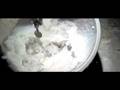 High Speed Slow Motion SOY MILK AND FIRE FROM THE SUN FRESNEL LENS