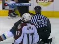 Steve Ott hits Jordan Leopold and then pounds Ruslan Salei Steve Ott hits Jordan Leopold and then pounds Ruslan Salei