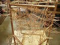 Copper rolling ball sculpture using pinballs