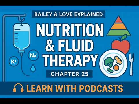 Bailey and Love Explained| Chapter 25: Nutrition and Fluid Therapy| Learn with podcasts