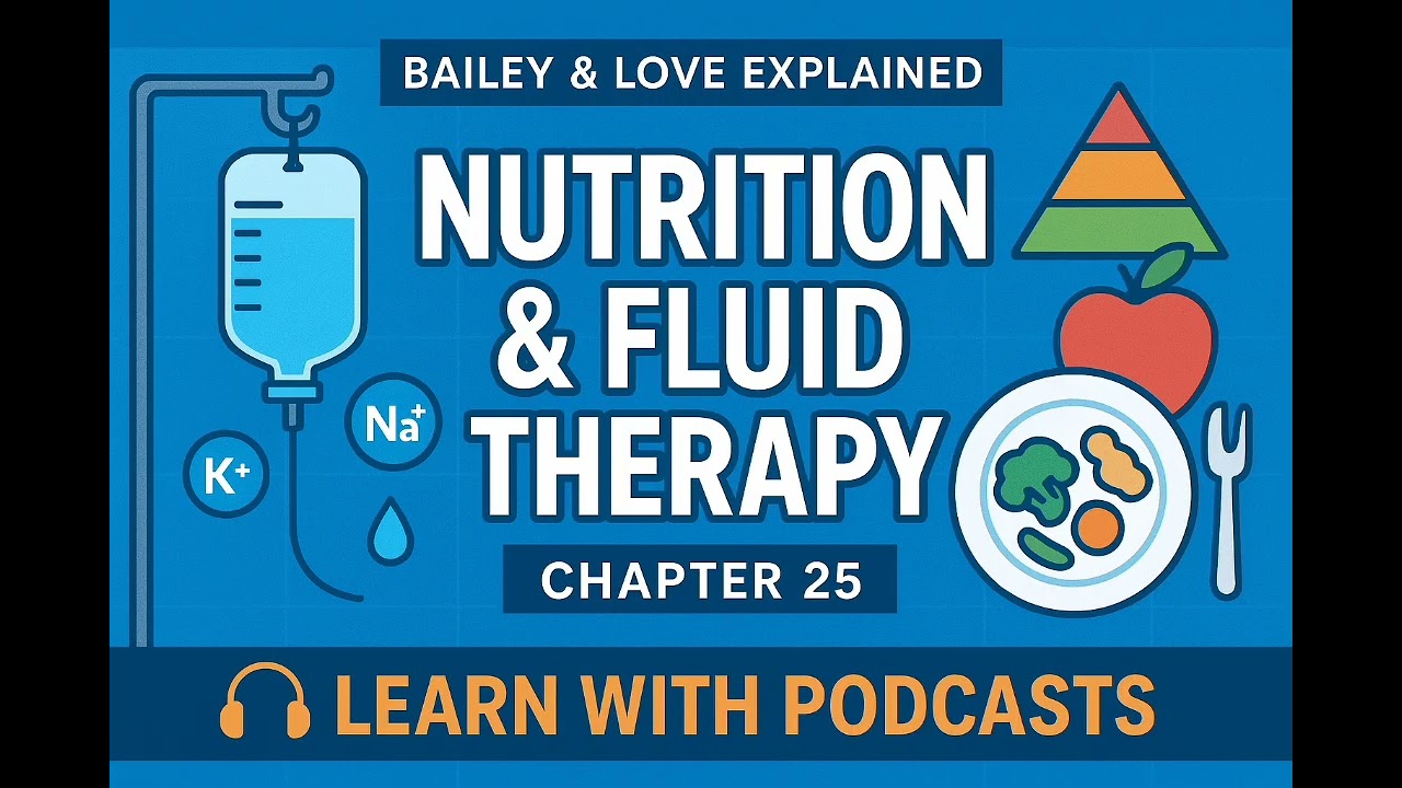 Bailey and Love Explained| Chapter 25: Nutrition and Fluid Therapy| Learn with podcasts