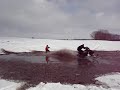 waterskiing behind a snomobile gone bad waterskiing behind a snomobile gone bad