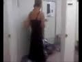 Andy sports a dress