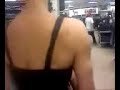 Andy sports a dress