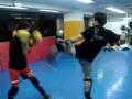 kick and tackle rule sparring! kick boxer vs mma fighter
