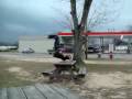 parkour front handspring -- i just do a front handspring over a picknic table