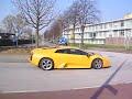 Lamborghini Murcielago speeding at roundabout