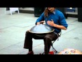 Amazing street performer plays cool instrument!!
