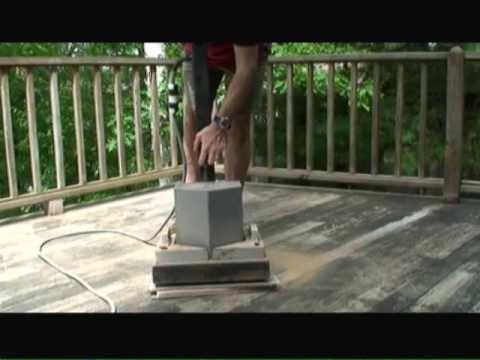 how to use belt sander on deck