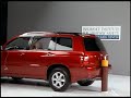 Crash Test 2001 Toyota Highlander (5 M.P.H) Rear into Pole IIHS