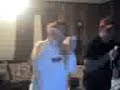 my brother & sister-in-law boxing on the wii for the first time. she gets a little excited when she knocks him down for the 10 count.