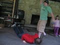 jesse doing slo-mo football reinactments