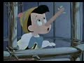 A ssmall a clip from Pinocchio where the blue fairy comes again and asks Pinocchio what happend to him. and of course Pinocchio lies byt Suddenly his nose grows. The lesson here is that Lieing is never the answer copyright Walt disney NOT me