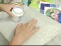 How To Decoupage : How to Decoupage A Platter: Gluing the Paper