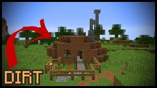How To Make A Minecraft Dirt House First Day Challenge Minecraftvideos Tv
