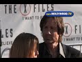 david duchovny and gillian anderson - x files premiere