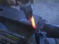Blacksmithing Forge-welding a branch