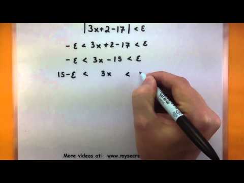 how to prove a limit using epsilon