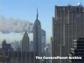 CU- from midtown - towers burn. Empire State Blding in...