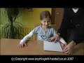 Writing left handed