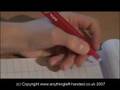 Writing left handed