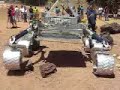 Mars Science Laboratory rolls over a large rock (part 2)