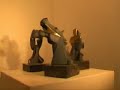 Cubist Face Mask (Blue Bronze) - Contemporary Sculpture