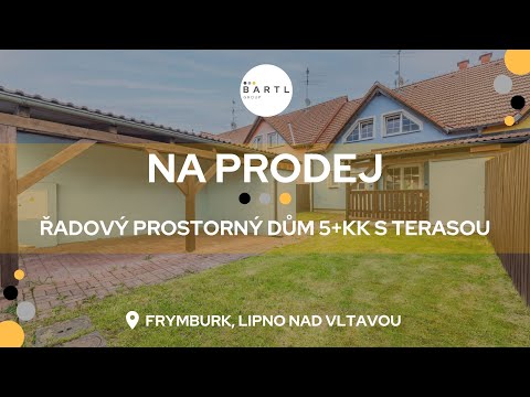 Video NA PRODEJ - řadový prostorný dům 5+kk se zastřešenou terasou u známé vodní nádrže Lipno - Frymburk