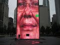 Jaume Plensa at Millennium Park, Chicago (Oct 2006)