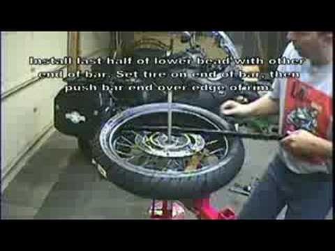Motorcycle tire change