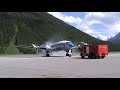 Super Constellation Engadin Airport Samedan starts the engines