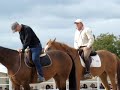 petite d�mo rigolote de andy booth et thierry lhermitte jouant au chat � cheval bridleless pour les rencontres �thologiques 2009 de la cense. bonne humeur assur�e !