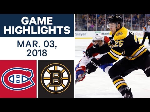 Video: NHL Game Highlights | Canadiens vs. Bruins - Mar. 03, 2018